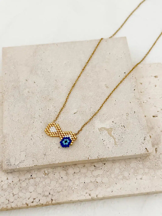 Gold Infinity Eye Necklace