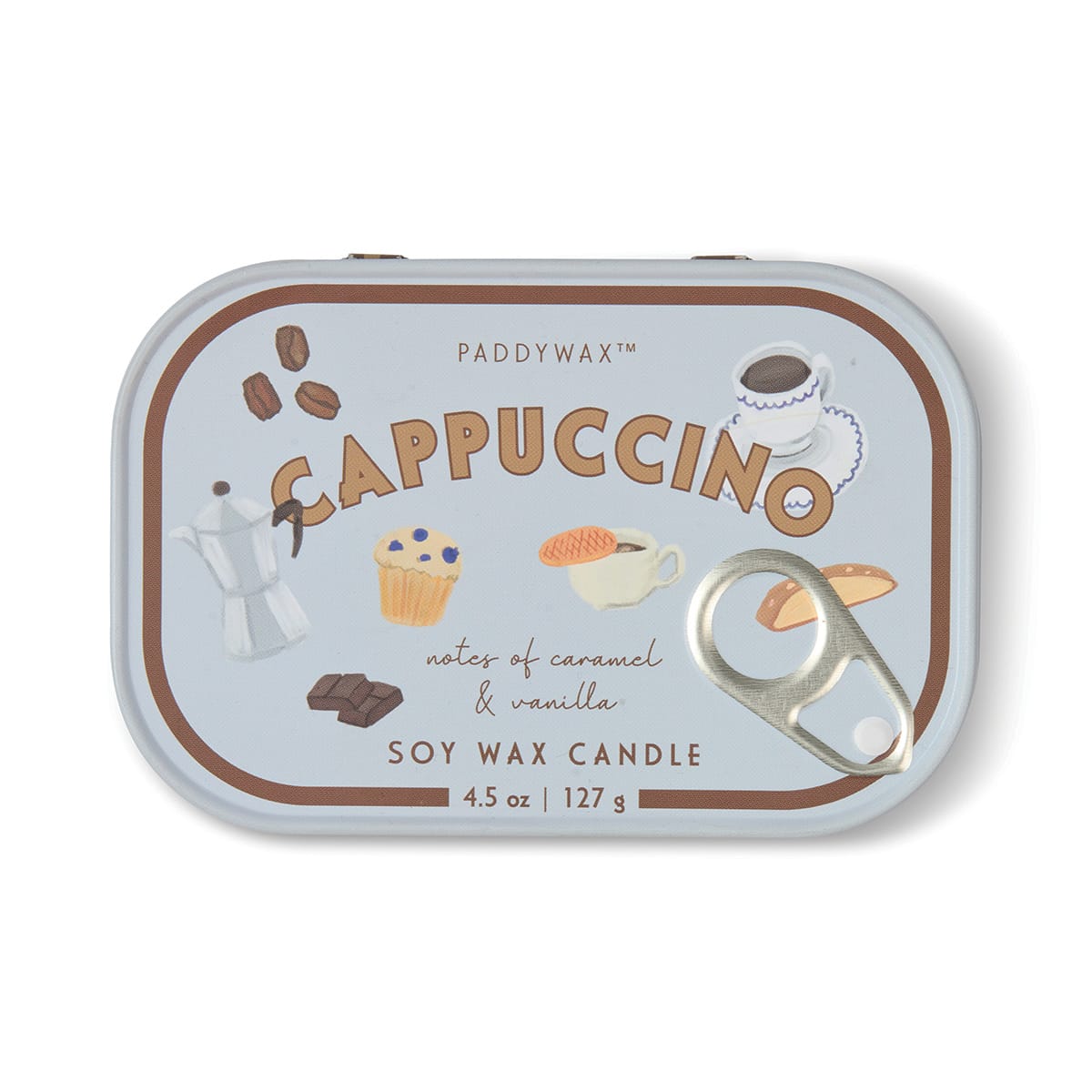 Bistro Cappuccino Φυτικό Κερί 127gr σε μεταλλικό δοχείο-κονσέρβα