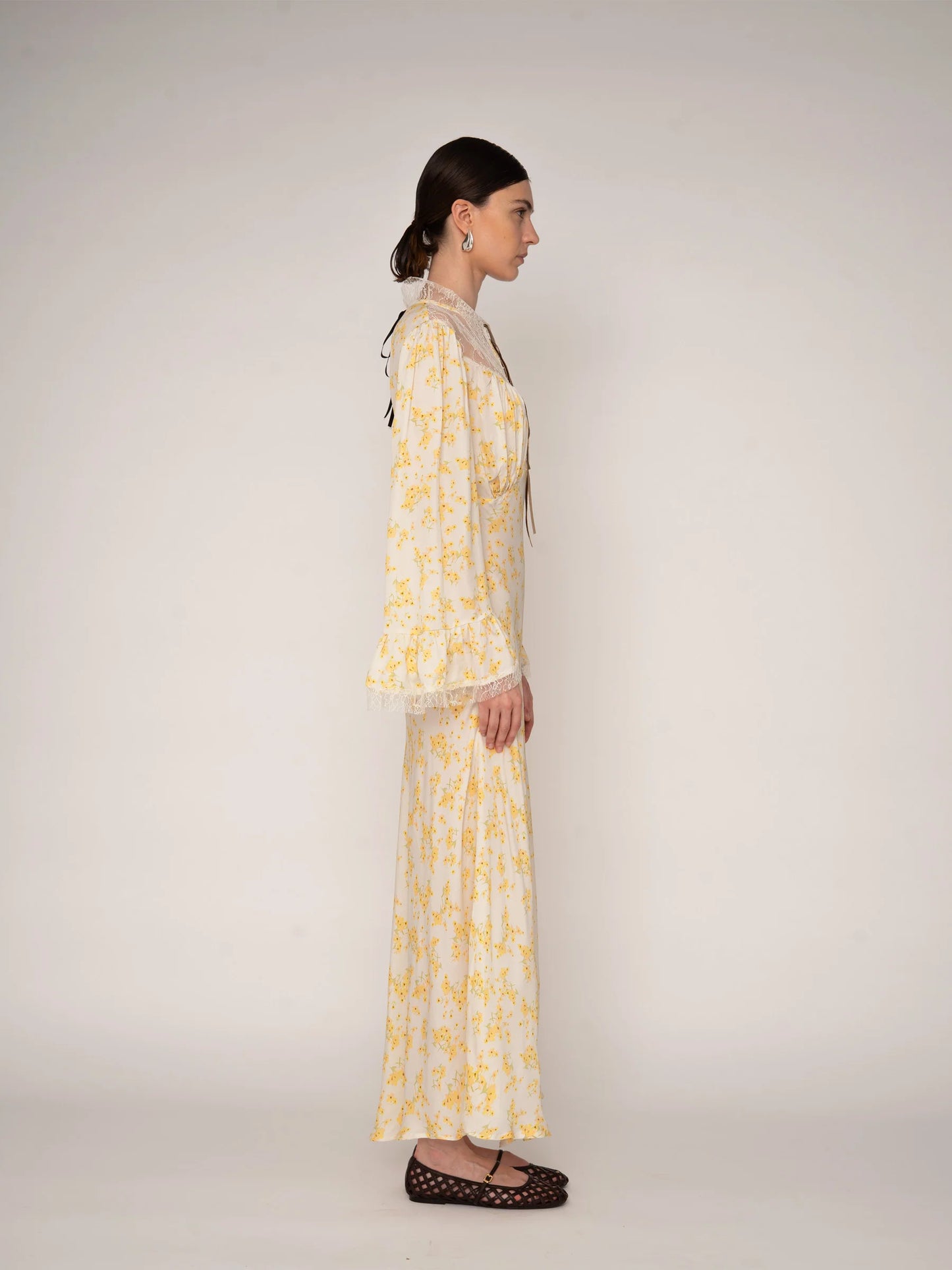 Blush Floral Print Long Dress