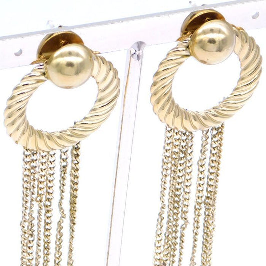 Ατσάλινα Χρυσά σκουλαρίκια Dreamcatcher