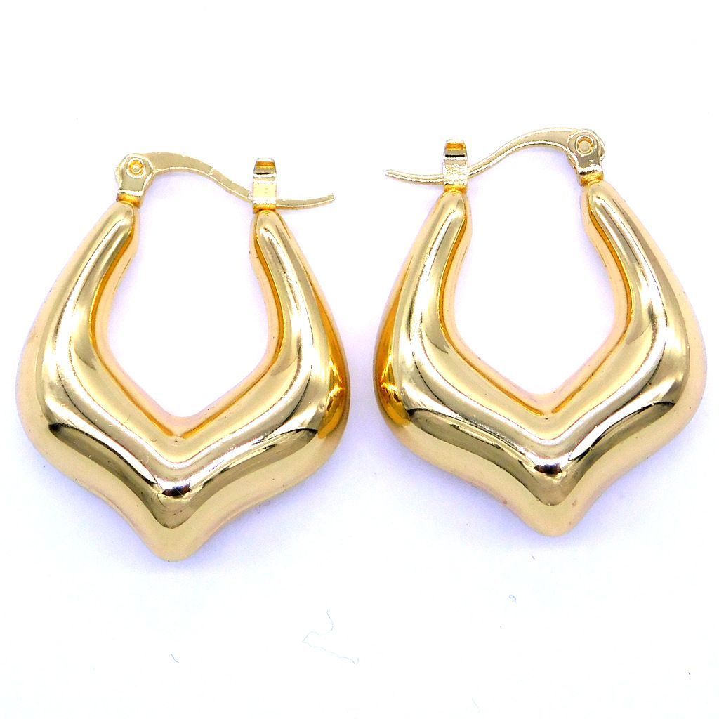 Ατσάλινα Χρυσά σκουλαρίκια 30x24mm