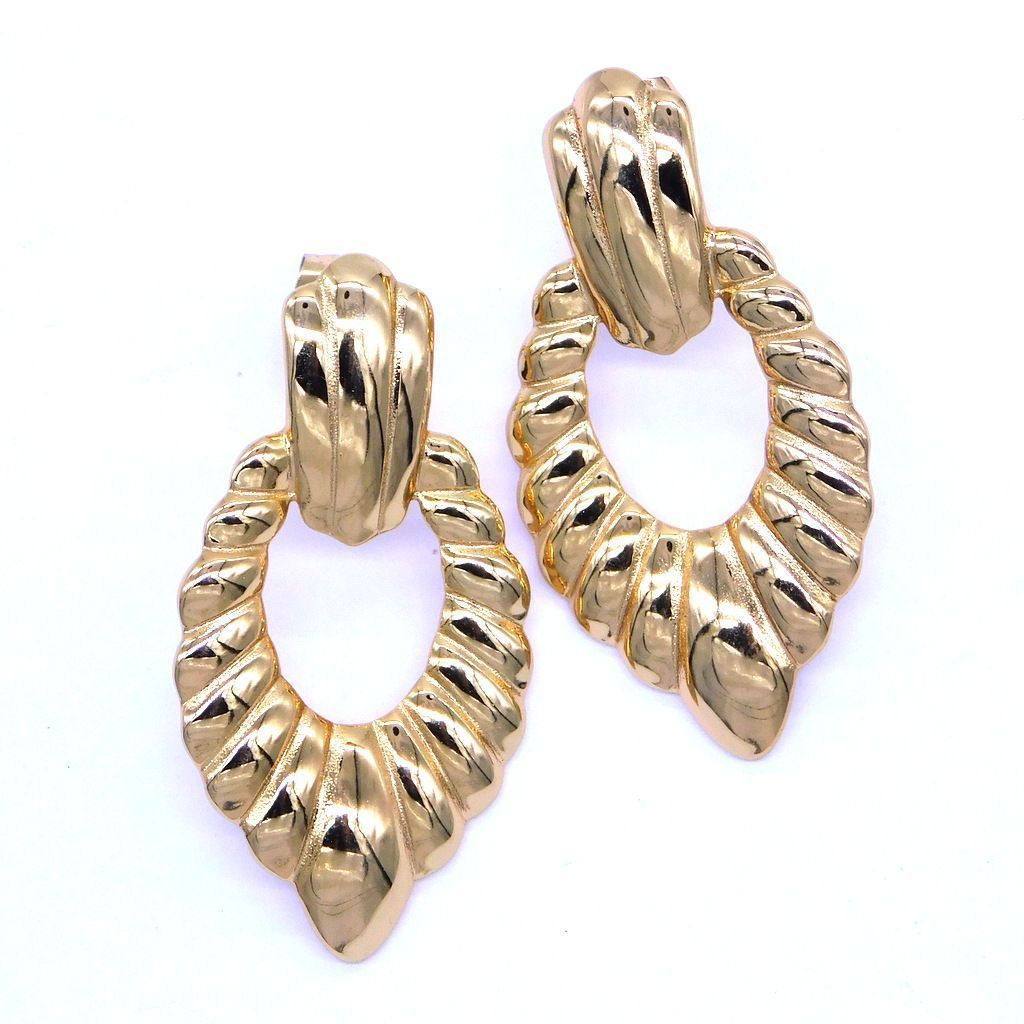 Ατσάλινα σκουλαρίκια 43x22mm