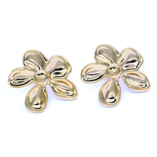 Ατσάλινα σκουλαρίκια Flower 25mm