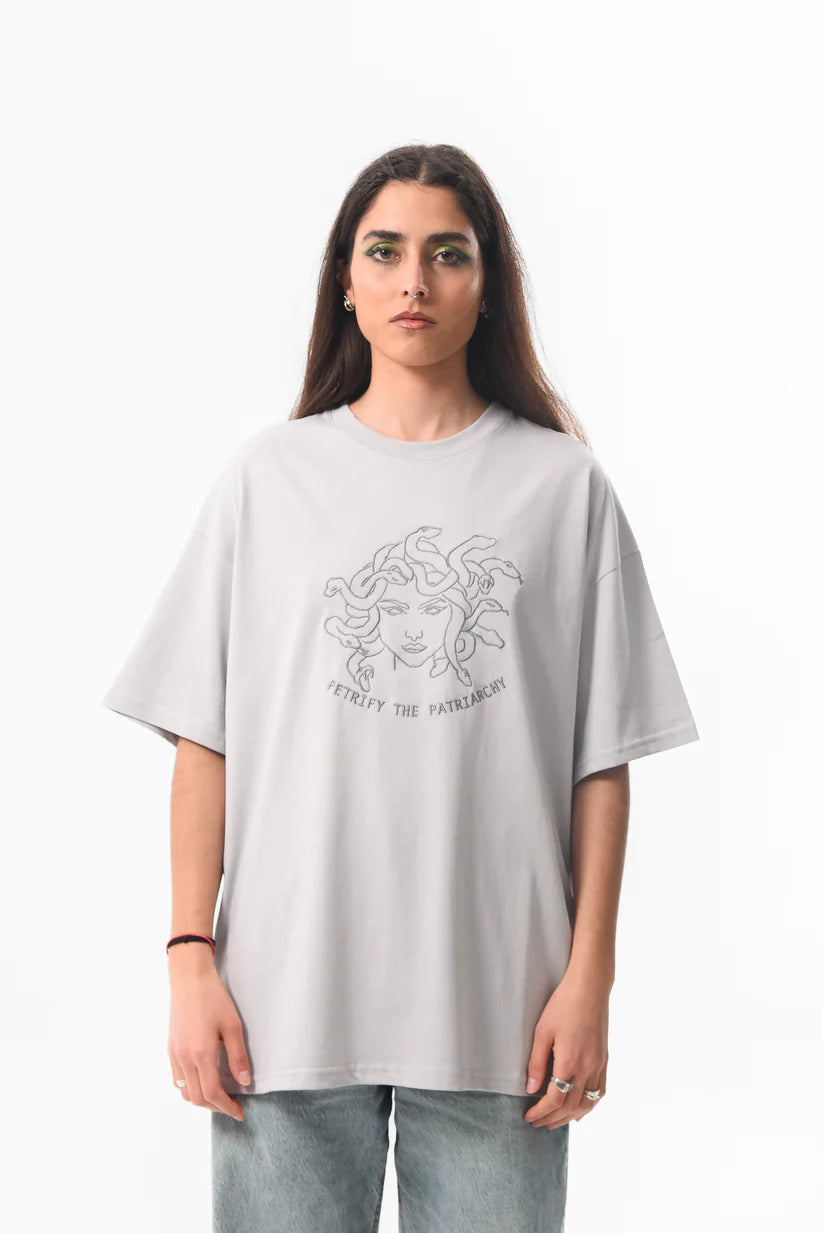 Petrify The Patriarchy - Grey Tshirt