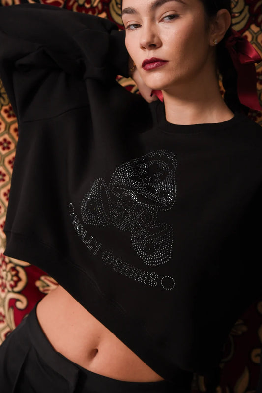 Matrioska - Black Crop Hoodie