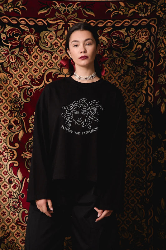 Petrify the Patriarchy - Black Longsleeve
