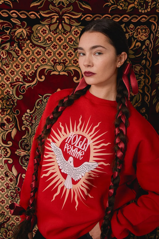 Holly Femme - Red Crewneck Hoodie