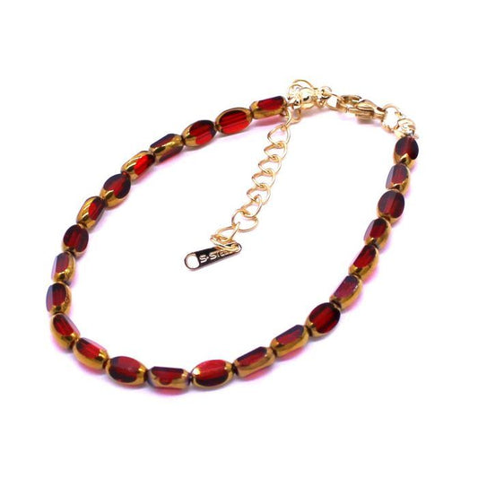 Βραχιόλι Κρυσταλλάκι Οβάλ Επιμεταλλωμένο