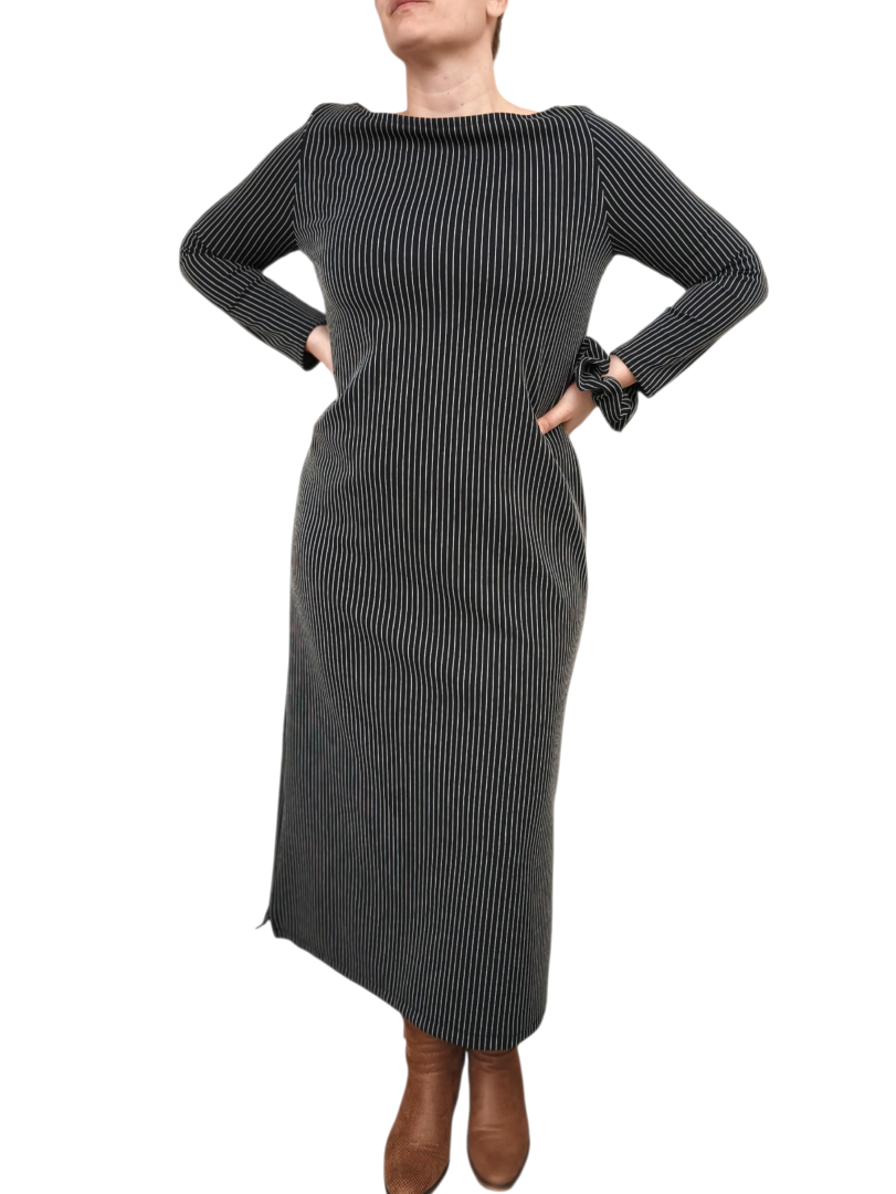 BLACK STRIPES BODYCON DRESS