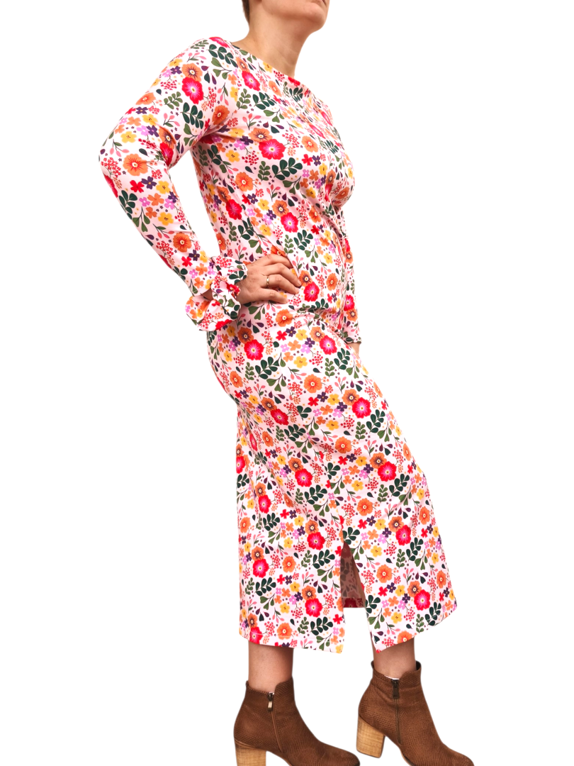 SPRING FLOWERS BODYCON DRESS