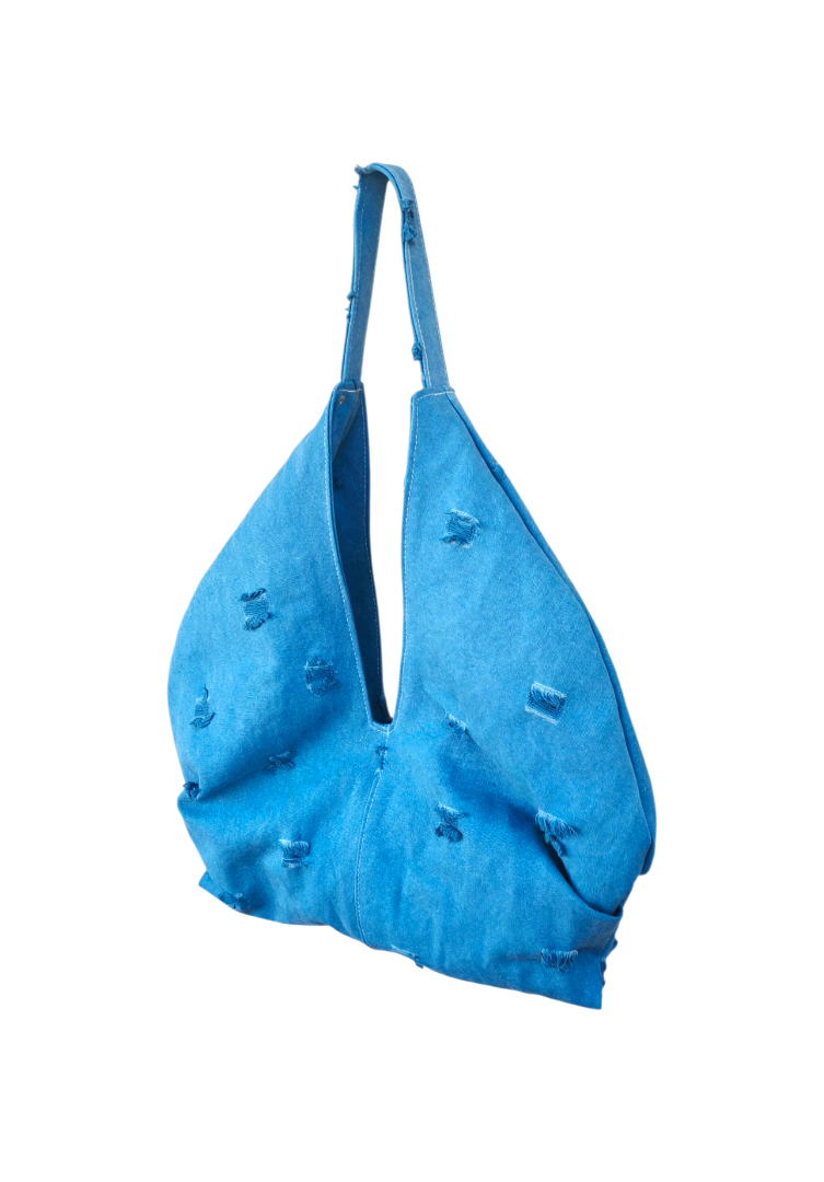 TOKYO BLUE RIPPED JEAN BAG