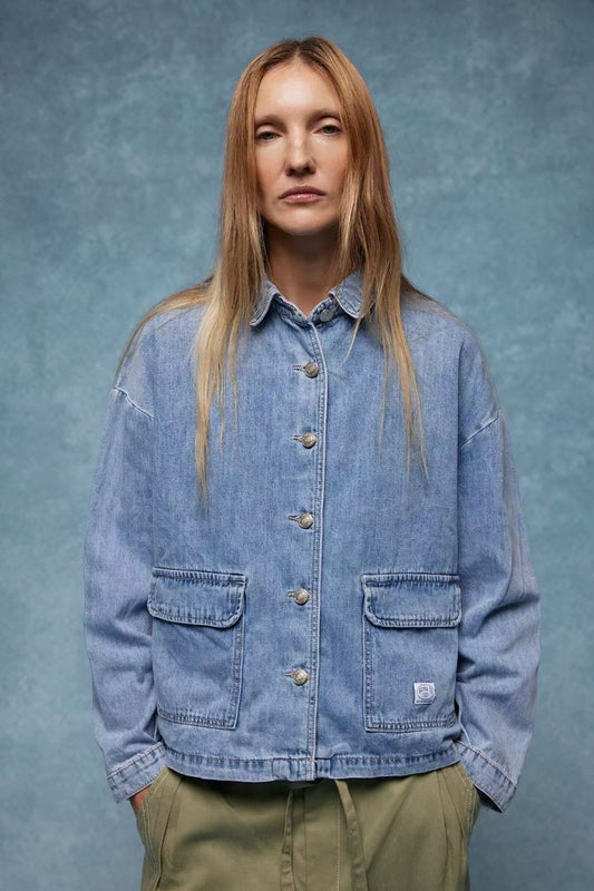 Light Jean Shirt Jacket
