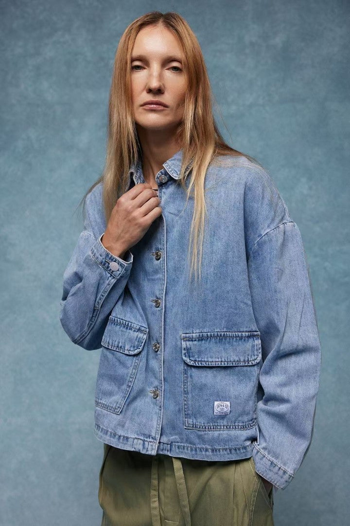 Light Jean Shirt Jacket