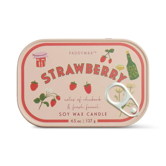 Bistro Strawberry Φυτικό Κερί 127gr σε μεταλλικό δοχείο-κονσέρβα