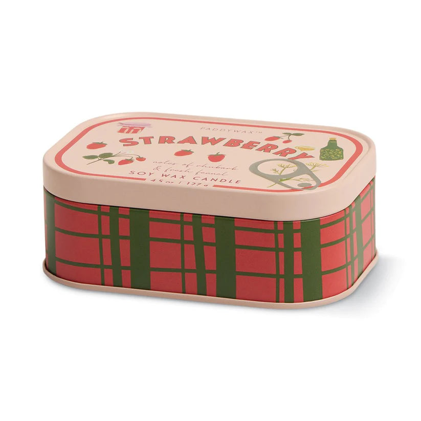 Bistro Strawberry Φυτικό Κερί 127gr σε μεταλλικό δοχείο-κονσέρβα