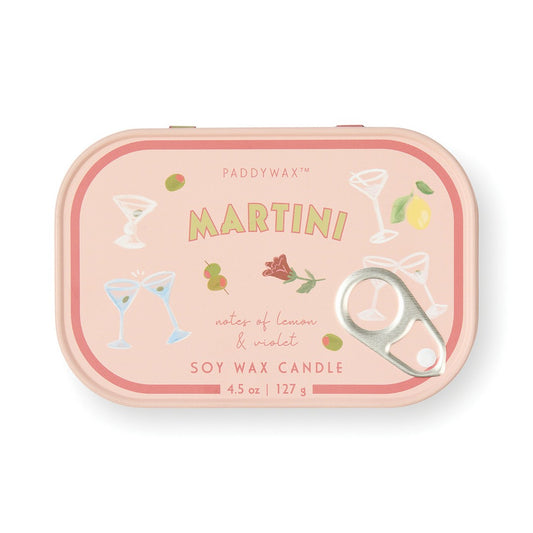 Bistro Martini Φυτικό Κερί 127gr σε μεταλλικό δοχείο-κονσέρβα