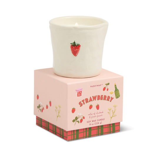 Bistro Strawberry Φυτικό Κερί 226gr σε κεραμικό δοχείο