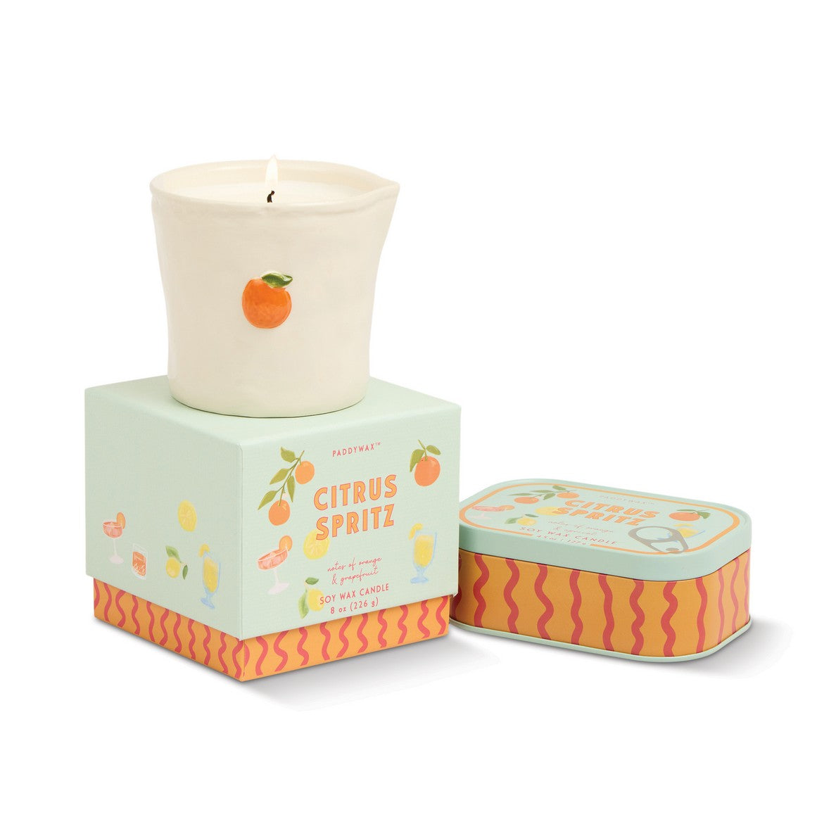 Bistro Citrus Spritz Φυτικό Κερί 226gr σε κεραμικό δοχείο