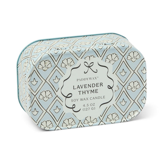 Cherie Lavender & Thyme Φυτικό Κερί 127gr σε μεταλλικό δοχείο-κονσέρβα