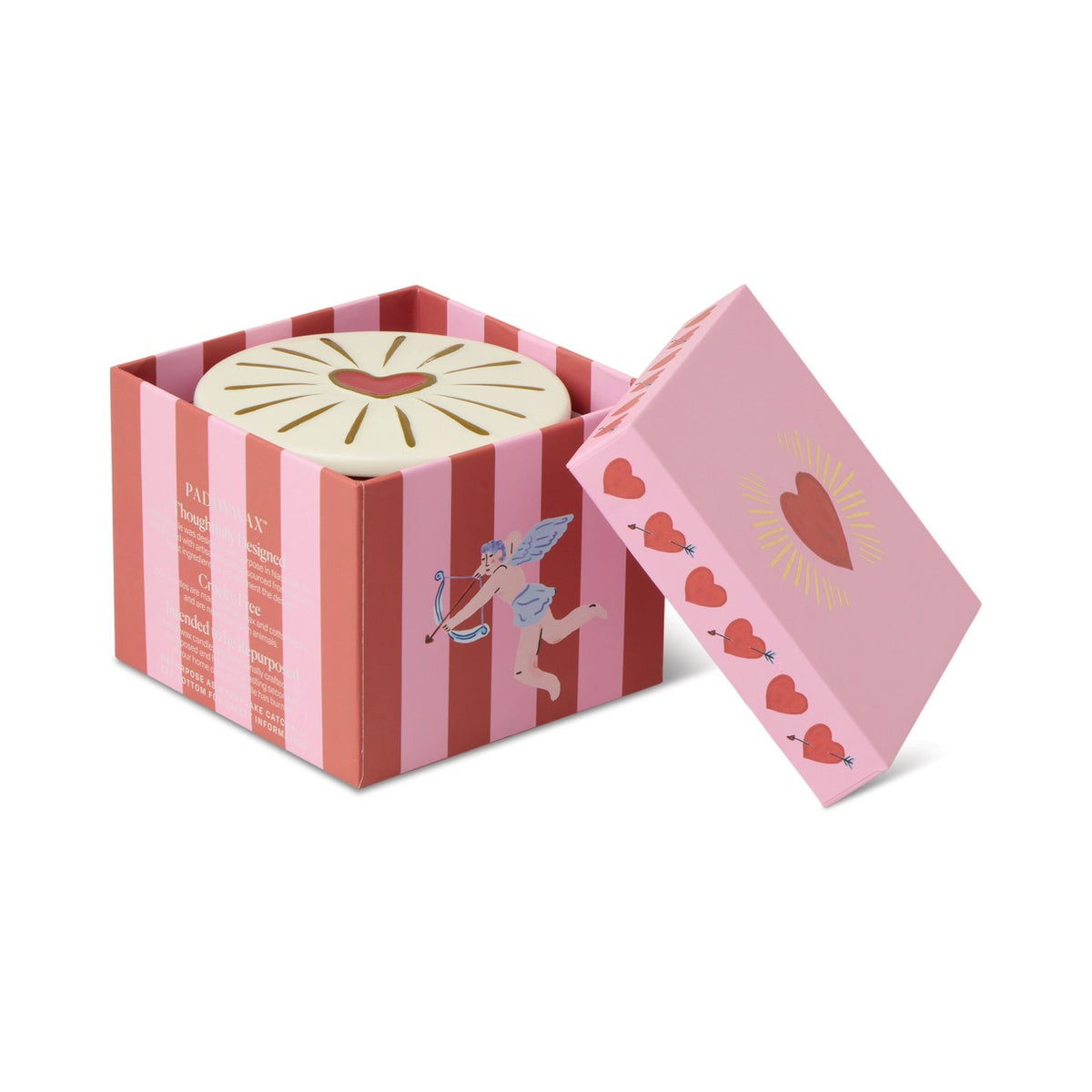 Charmed LOVE Wild Fig & Rose κερί σόγιας σε ροζ γυάλινο δοχείο 226gr