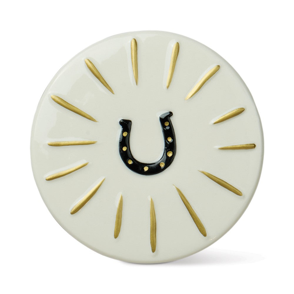 Charmed Lucky Horseshoe κερί σόγιας σε ροζ γυάλινο δοχείο 226gr