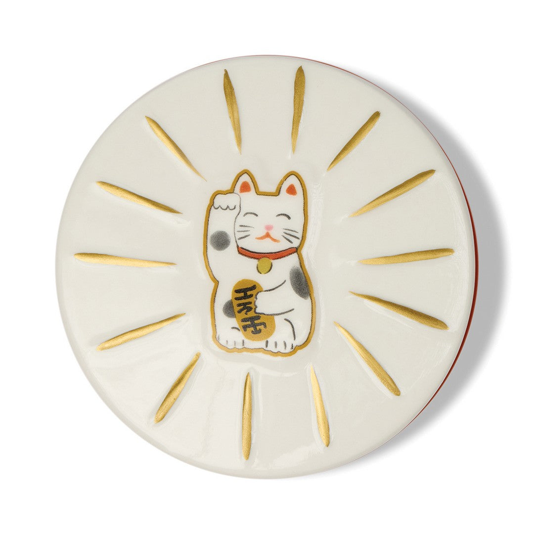 Charmed Maneki Neko κερί σόγιας σε ροζ γυάλινο δοχείο 226gr