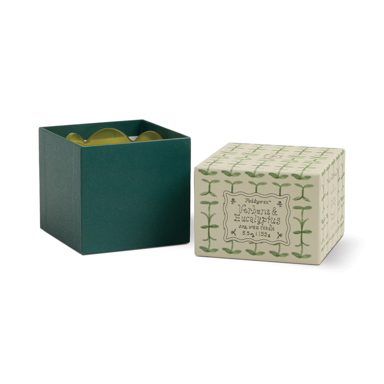 Tulip κερί σόγιας σε γυάλινο δοχείο, Verbena & Lemongrass 155gr