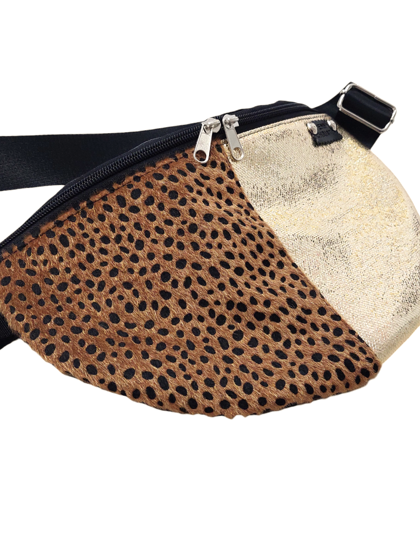 CHEETAH & GOLD SNAKE BUM BAG