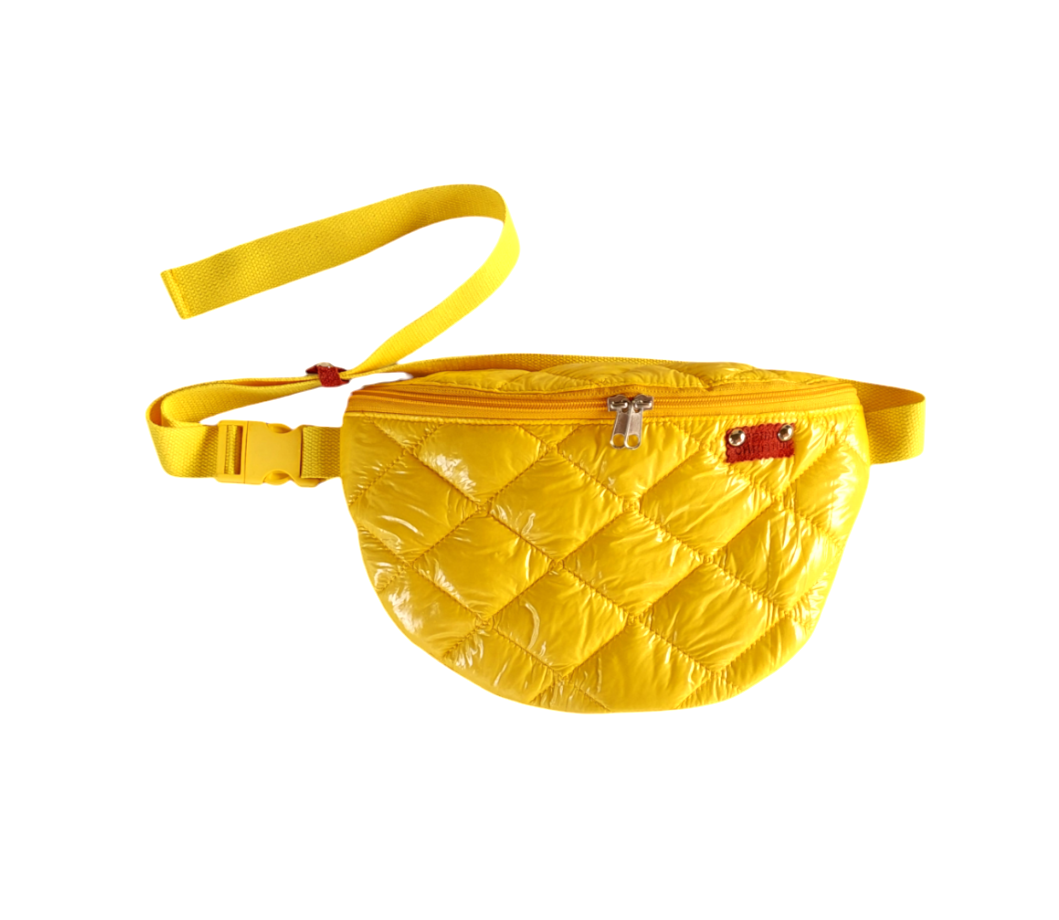 YELLOW PUFFER BUM BAG