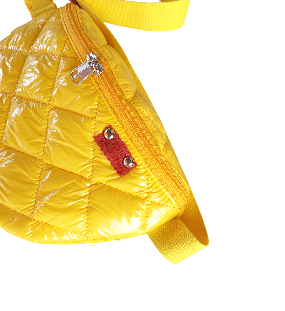 YELLOW PUFFER BUM BAG