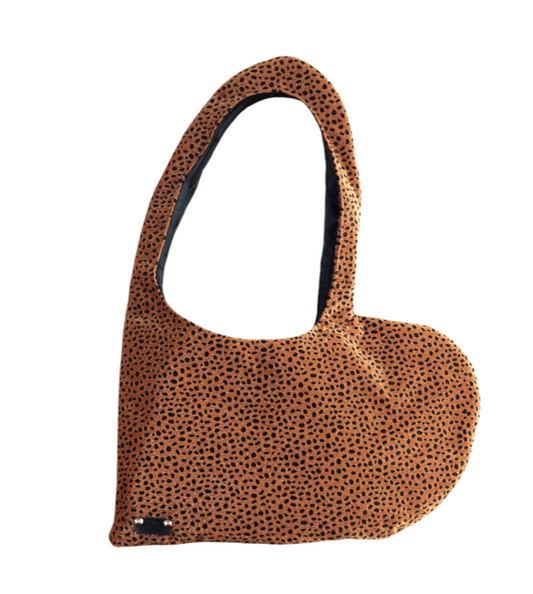 CHEETAH HEART SHOULDER BAG