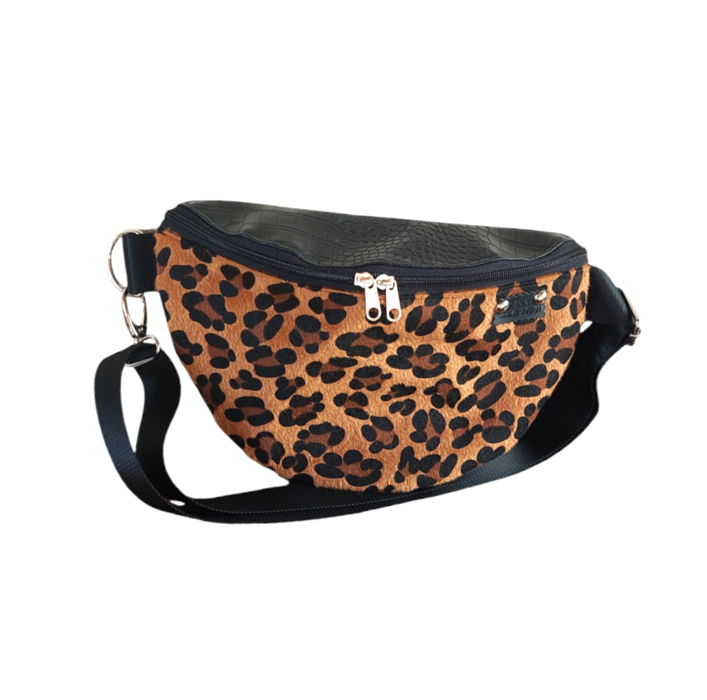 LEOPARD CROCO BUM BAG