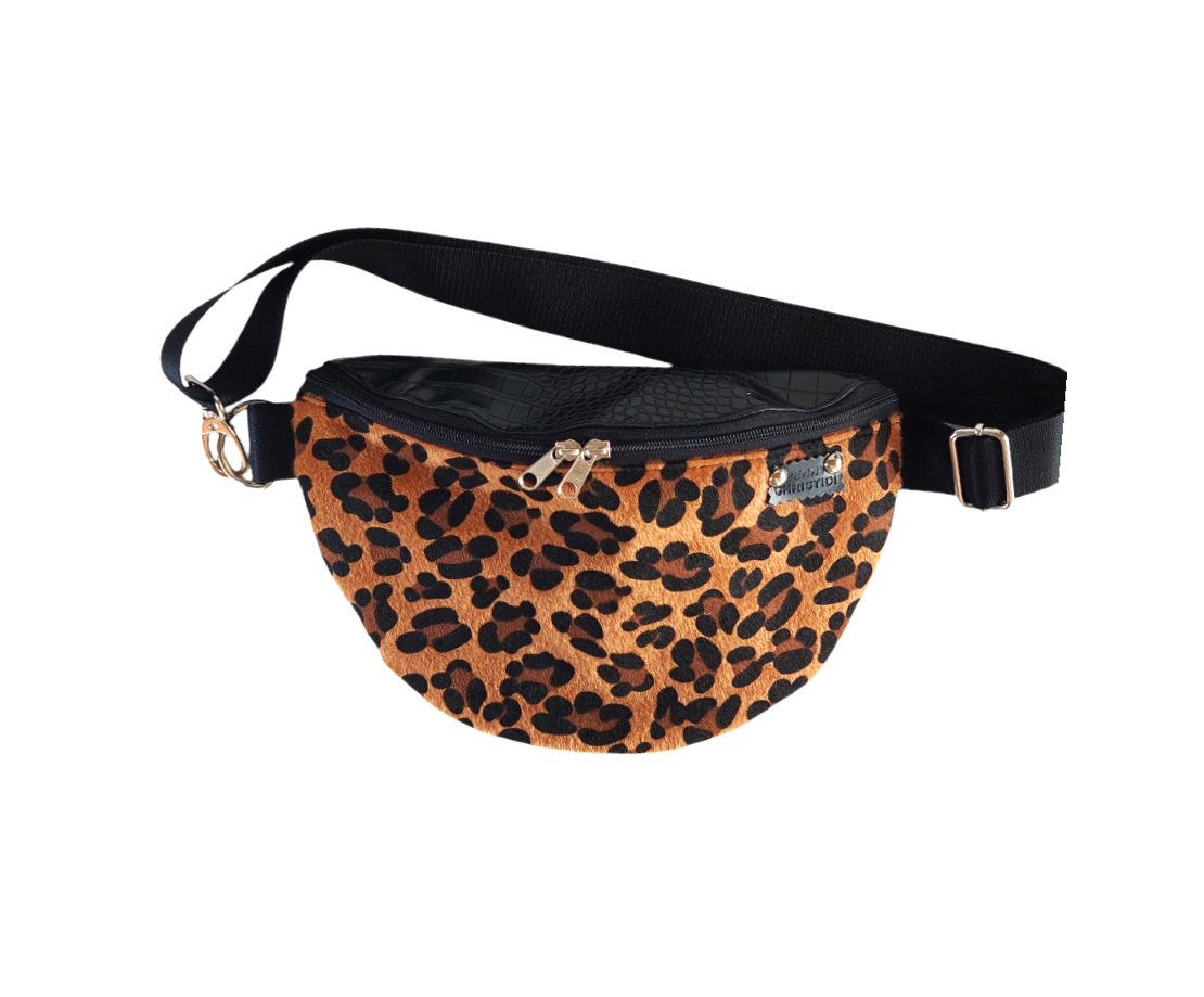 LEOPARD CROCO BUM BAG