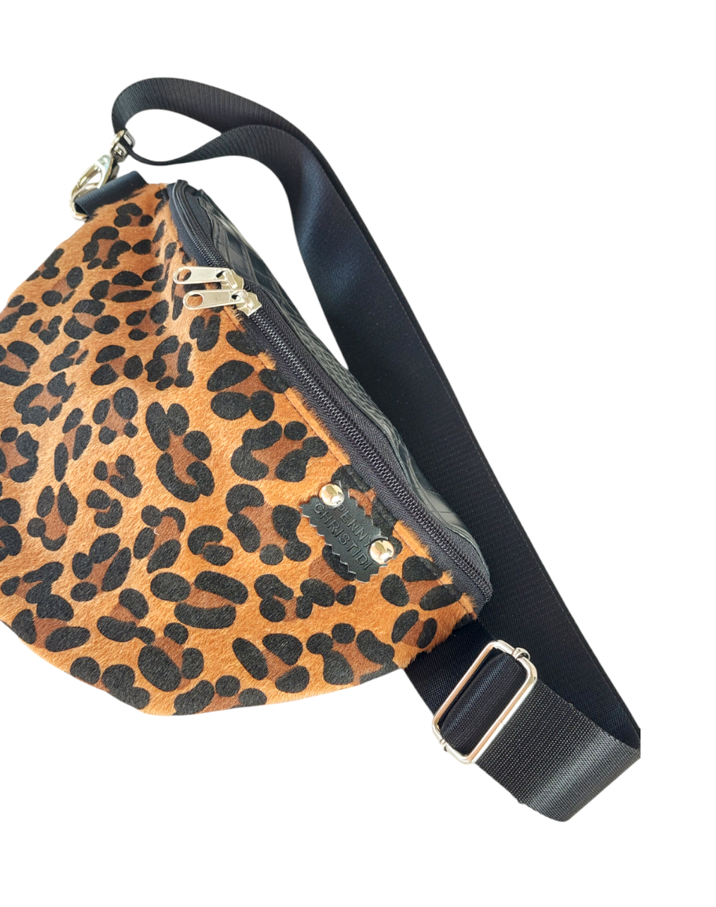 LEOPARD CROCO BUM BAG