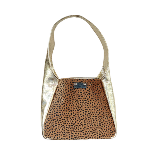 GOLD SNAKE & CHEETAH ALISSA HANDBAG