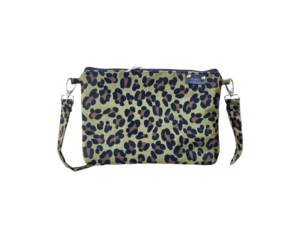 GREEN LEOPARD SHOULDER BAG