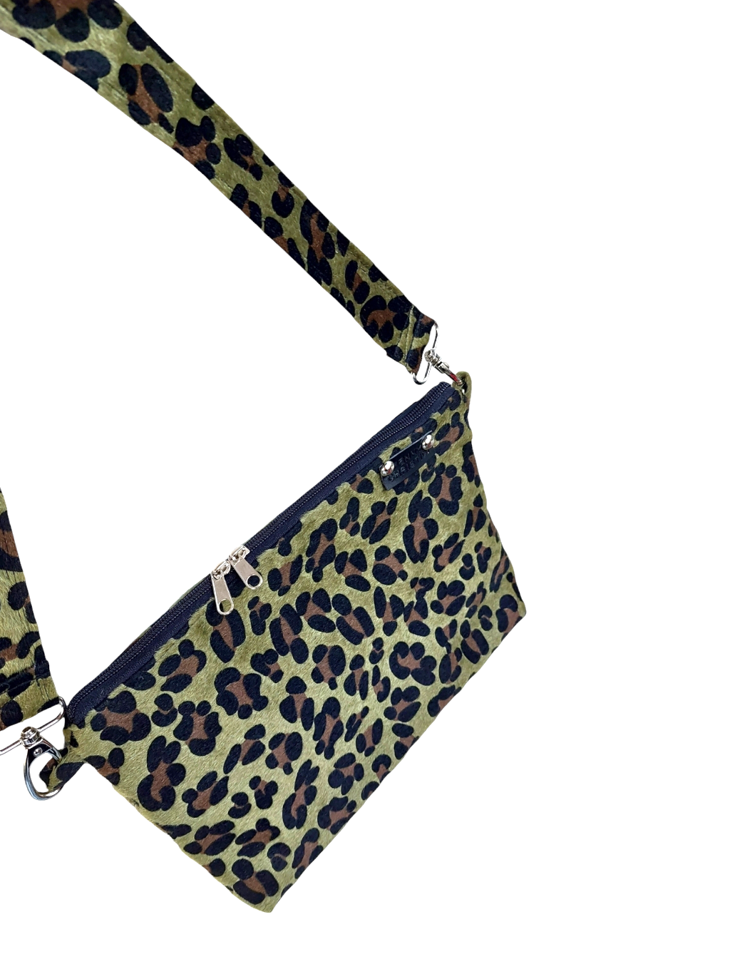 GREEN LEOPARD SHOULDER BAG