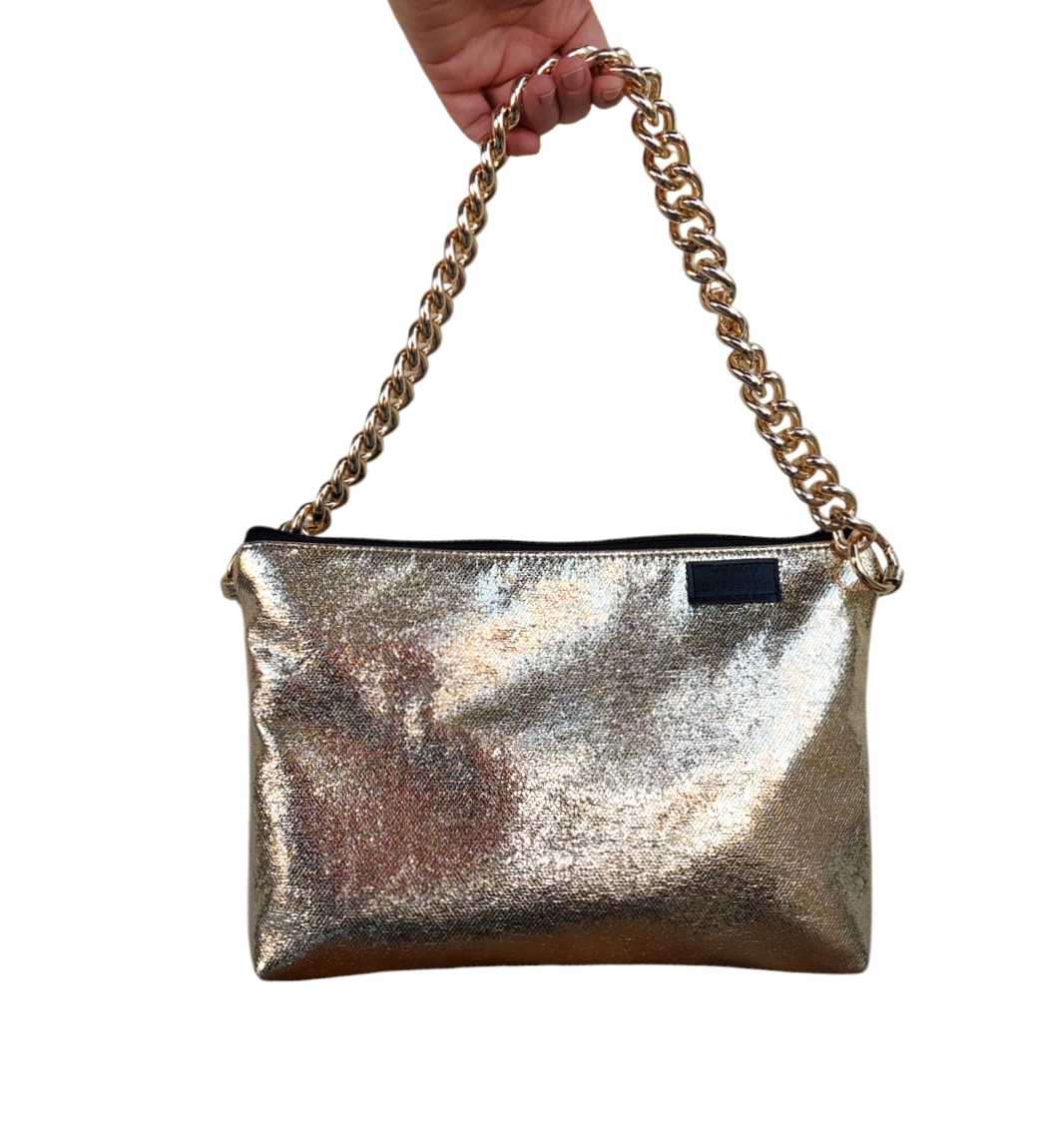 GOLD SNAKE SHOULDER BAG