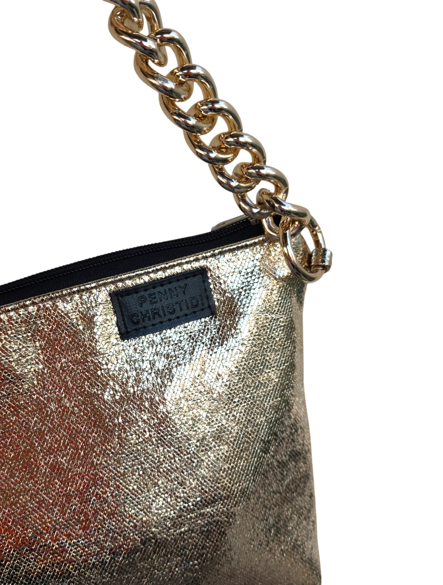 GOLD SNAKE SHOULDER BAG