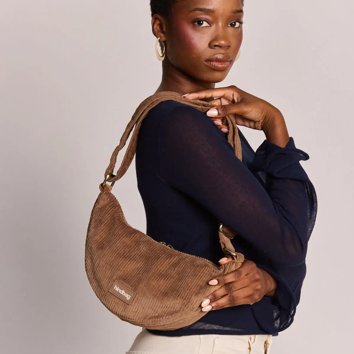 Andrea Macchiato Velvet Crossbody Bag
