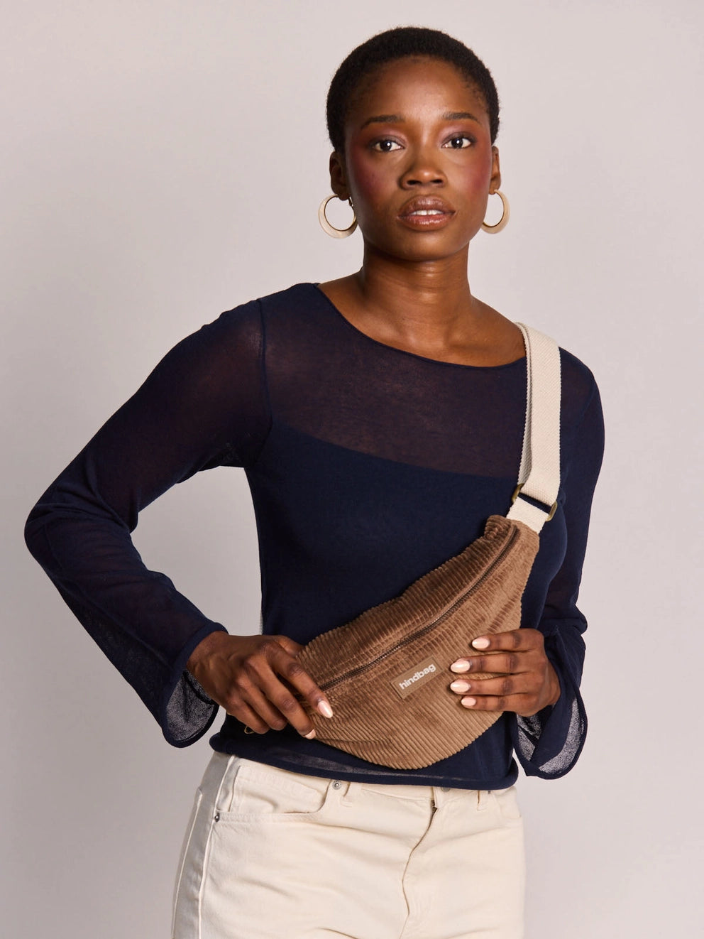 Olivia Macchiato Velvet Waist Bag