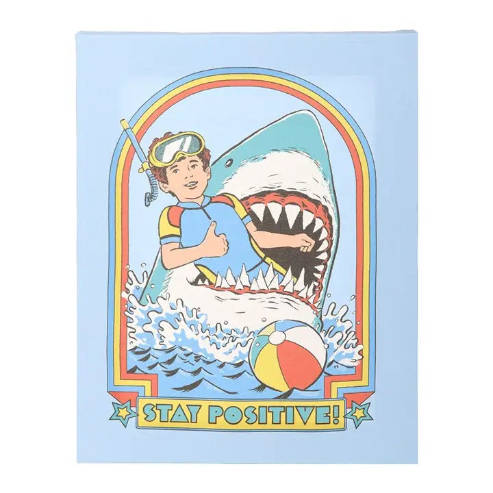 Hanging Canvas "Stay Positive" 19x25cm By Steven Rhodes