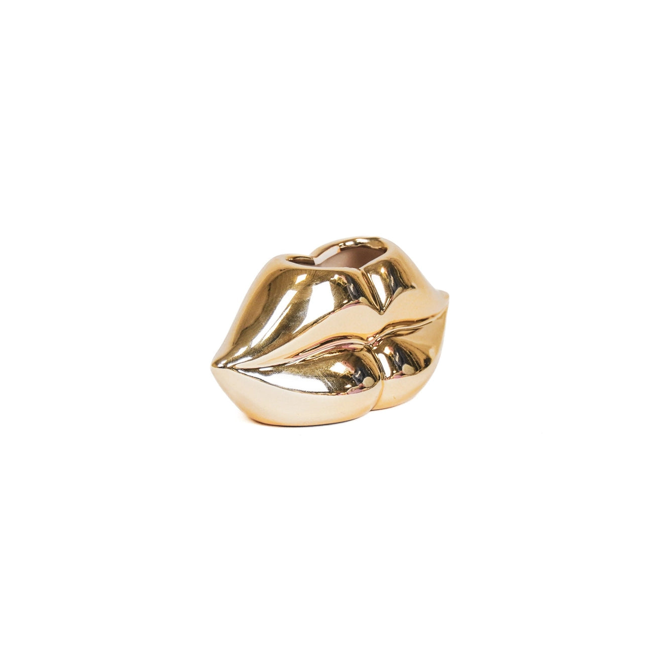 Gold Lip Pot - 15,5x6,5x7,5cm