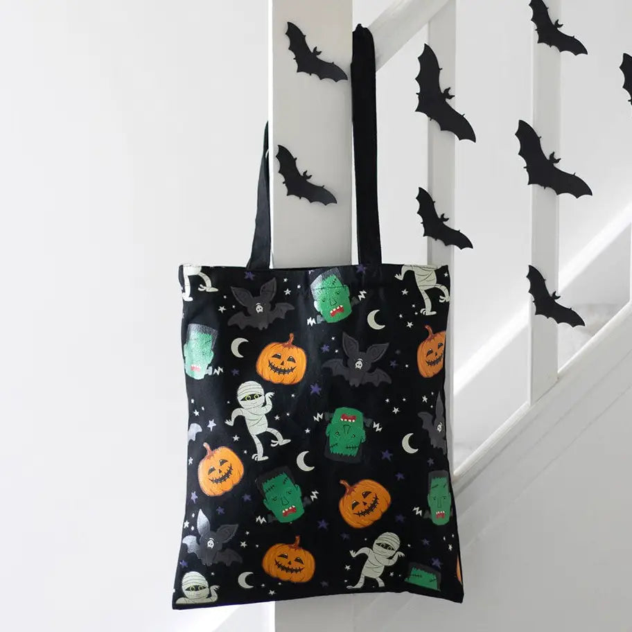 Monster Mash Print Polycotton Tote Bag