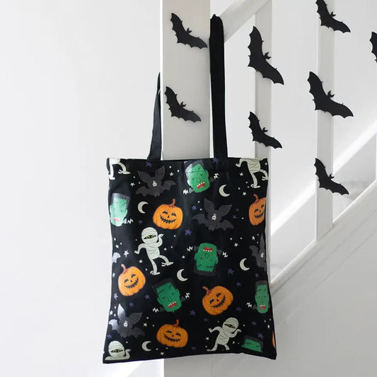 Monster Mash Print Polycotton Tote Bag