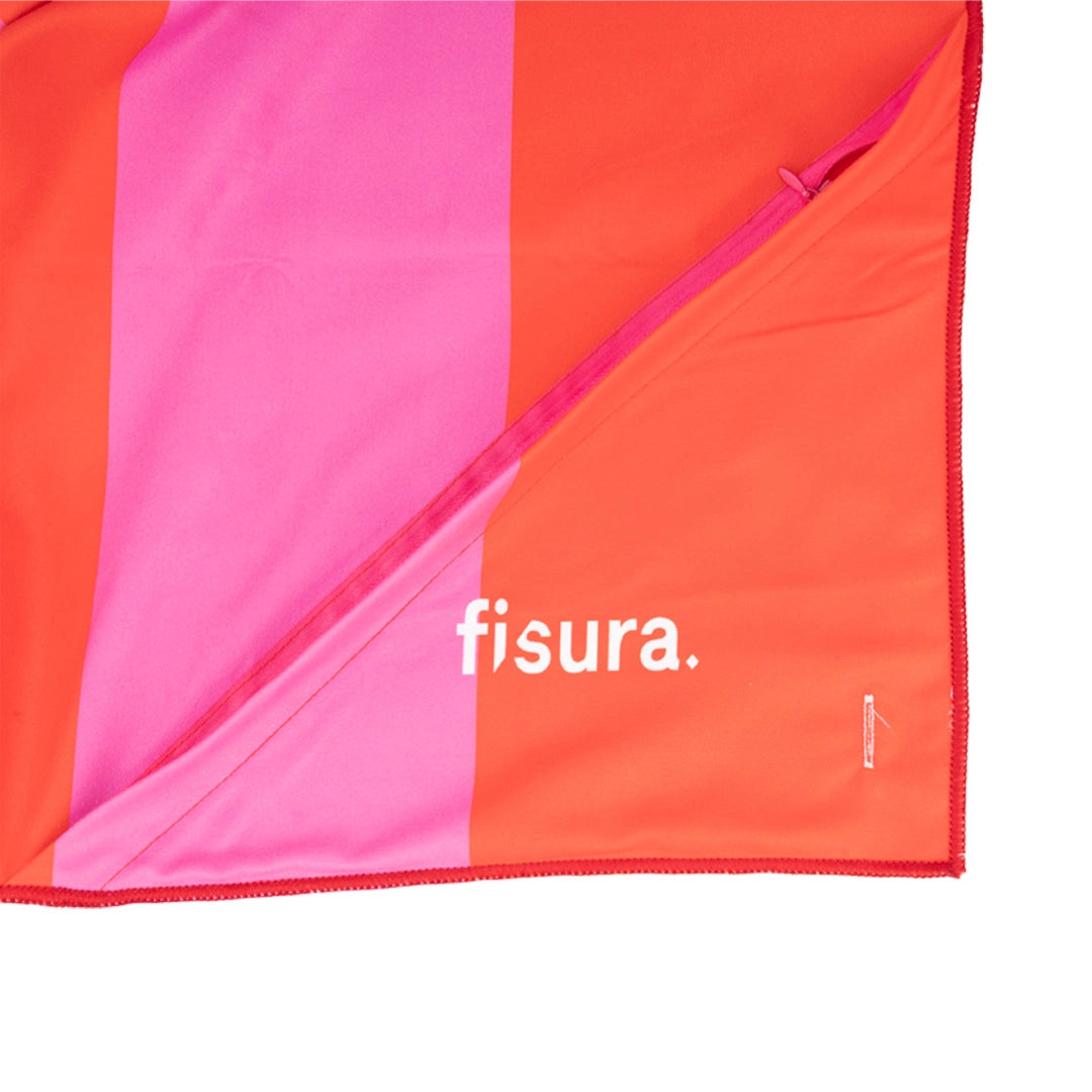 Beach Towel "Better Late Than Ugly" Pink and Red