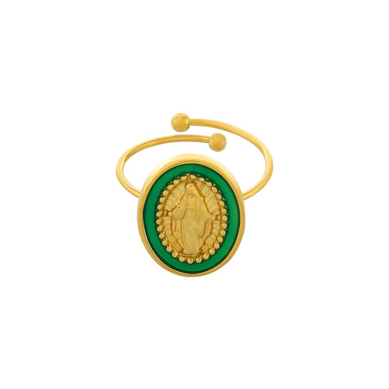 Ατσάλινο δαχτυλίδι Οβάλ Jesus