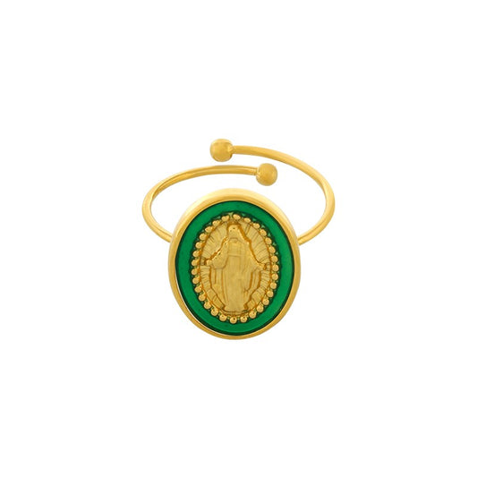 Ατσάλινο δαχτυλίδι Οβάλ Jesus