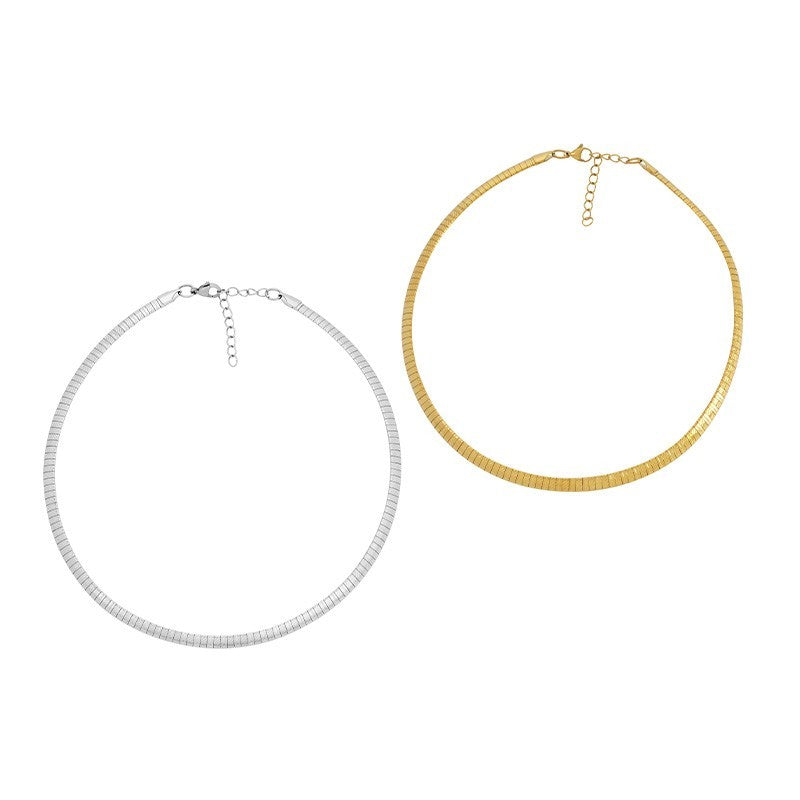 Gold Snake Necklace 6mm