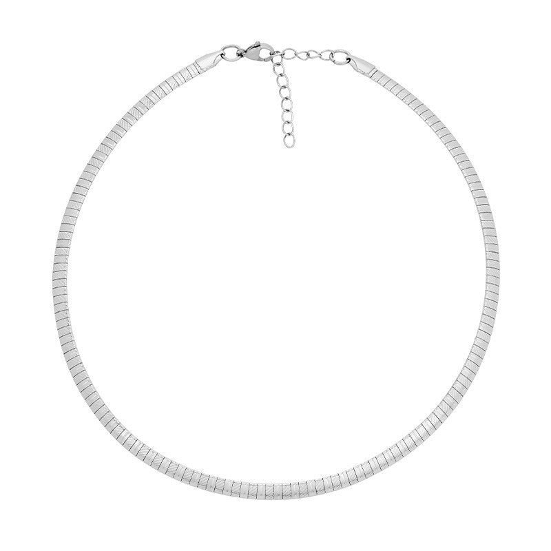 Silver Snake Necklace 6mm